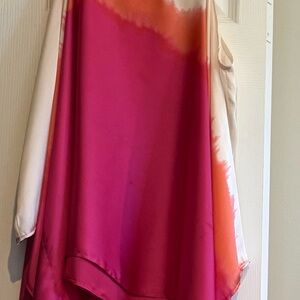 Vibrant Women's Blouse in Pink and Orange
